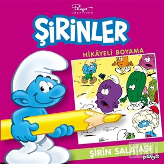 Şirin Salatası Hikayeli Boyama - Şirinler